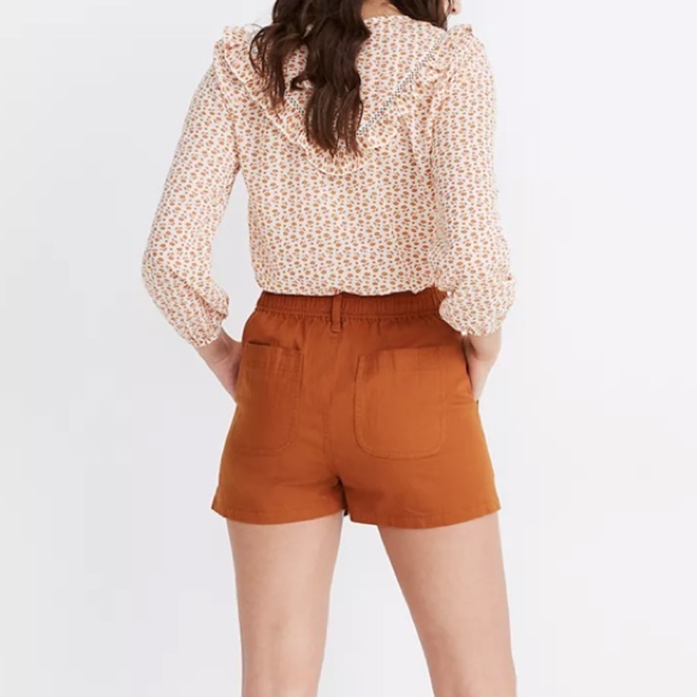 NWT Madewell Large ‘Camp Shorts’ Burnt Orange High Rise